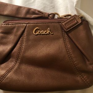 Bronze / Brown COACH wristlet - never worn